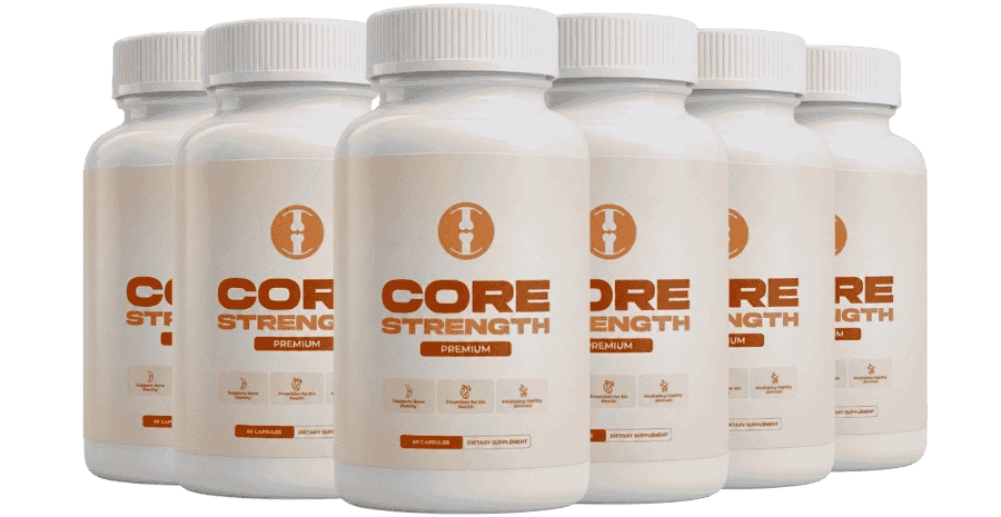 Six CoreStrength joint support bottles — 6-bottle best-value package